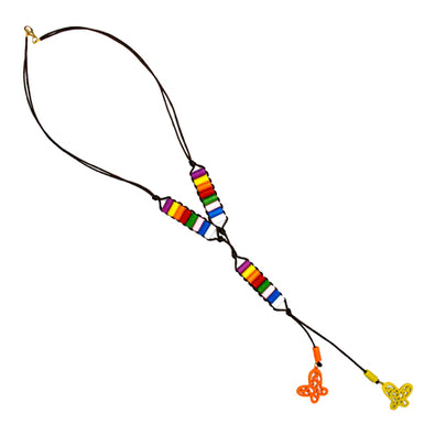 Fantasías Miguel Clave:IP1819 Collar Dtubitos Con Dijes Mariposa