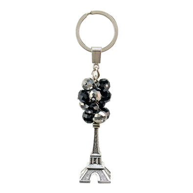 Fantasías Miguel Clave:IP1844 Llavero Dije Torre Eiffel, Negro Plata