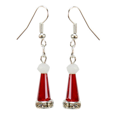 Fantasías Miguel Clave:IP1860 Aretes Gorro De Santa