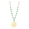 Fantasías Miguel Clave:JO1140 Collar De Rondel Jade Con Dije De Alambre