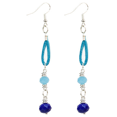Fantasías Miguel Clave:JO1145 Aretes De Rondel Con Cordón