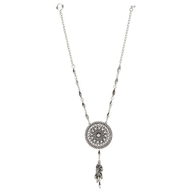 Fantasías Miguel Clave:JO1399 Collar C/Dije Circular Plata