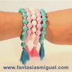 Fantasías Miguel Clave:MH119 Juego De Pulseras Colores Pasteles
