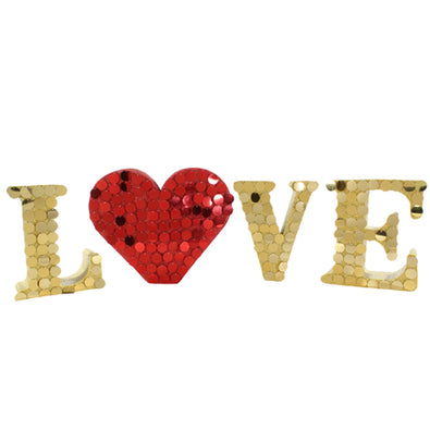 Fantasías Miguel Clave:ML2809 Letras Love Con Lentejuelas