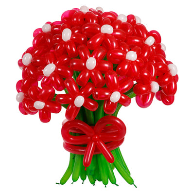 Fantasías Miguel Clave:PR12 Ramo De Flores Con Globos Rojos