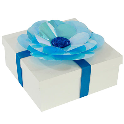 Fantasías Miguel Clave:SR942 Caja Blanca Con Flor Azul