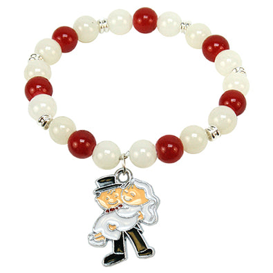 Fantasías Miguel Clave:VC108 Pulsera Con Dije Novios, Blanco Rojo