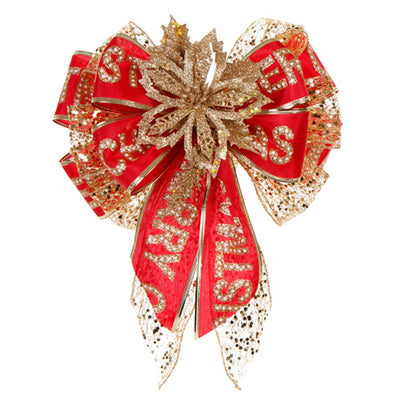 Fantasías Miguel Clave:VS2685 Moño Con Listón Merry Christmas Rojo