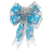 Fantasías Miguel Clave:VS2732 Moño Azul Con Pick Navideño Plata