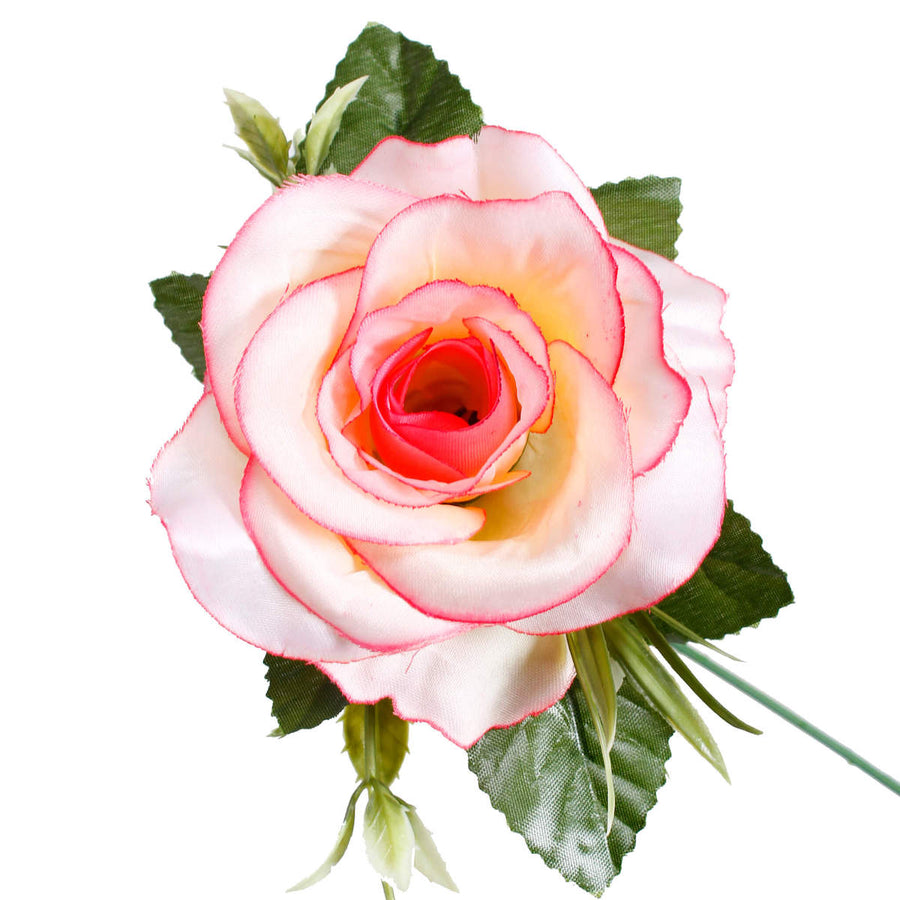 Art.10481 Ramo Rosas Con Follaje x9 43cm 1pz