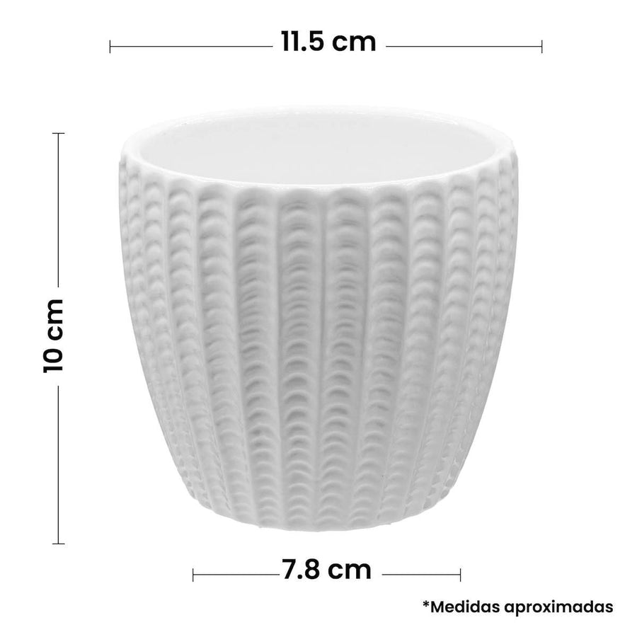 Art.10525 Base Fina Cerámica Blanca 10x11.5x7.8cm 1pz