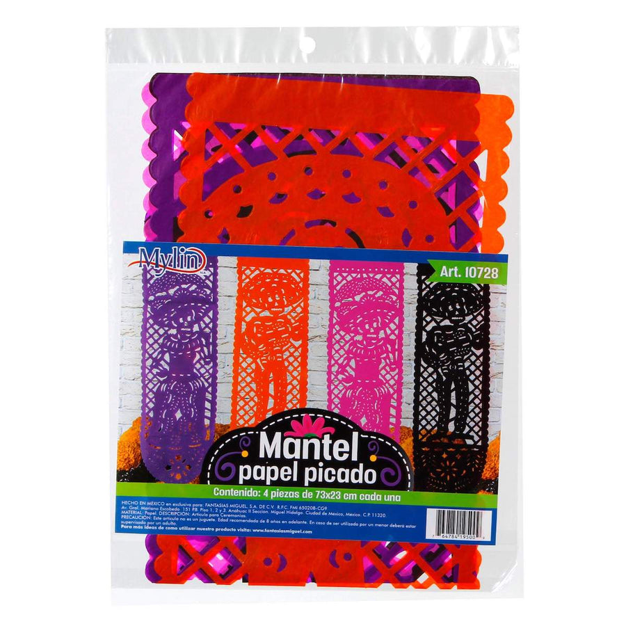 Art.10728 Mantel De Papel Picado 73x23cm 4pz