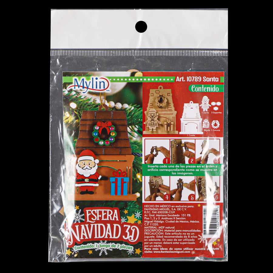 Art.10789 Esfera Escena Navideña 3D 15cm 1pz