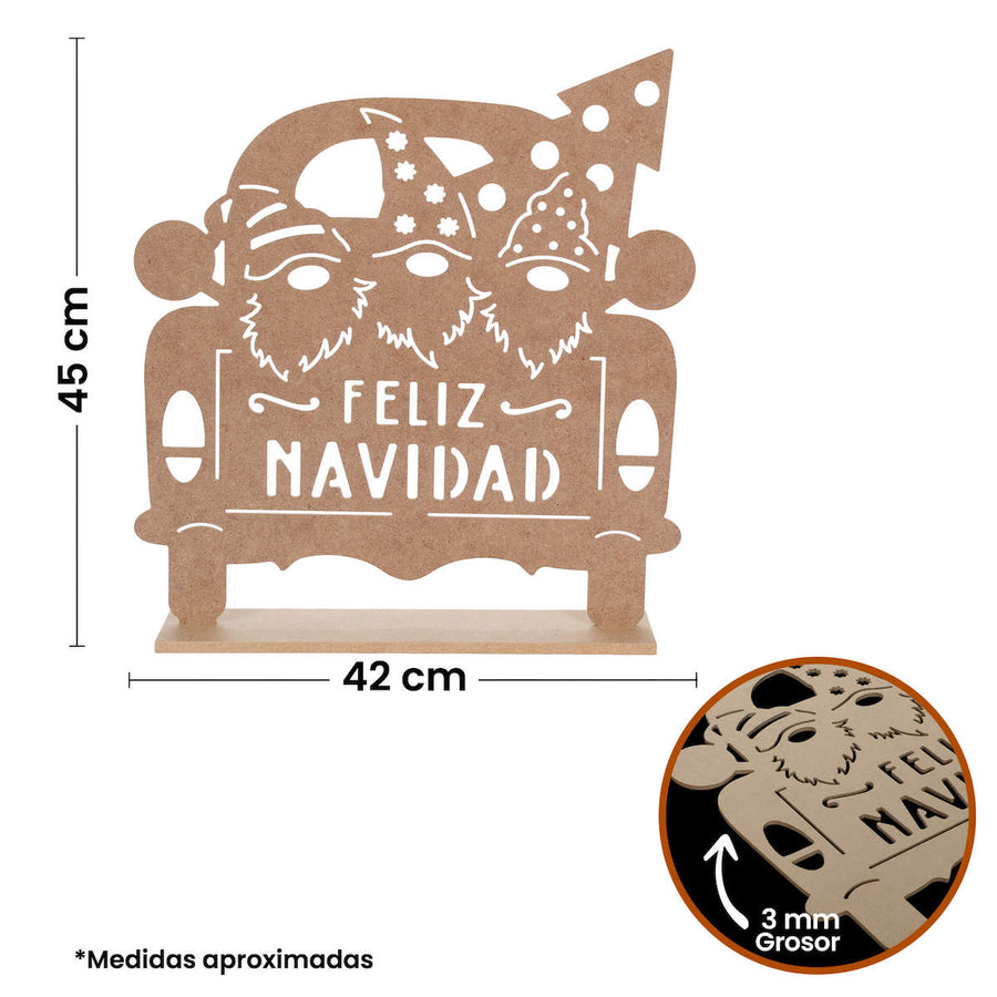 Art.10843 Camioneta Navidad Con Base 45x42x9cm 1pz