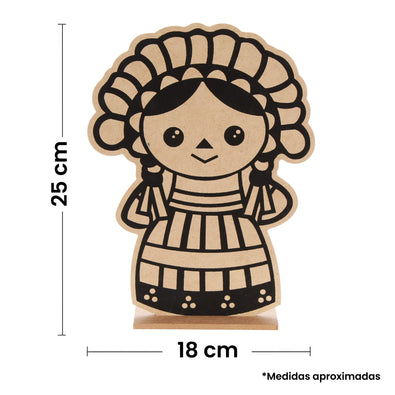 Fantasías Miguel Art.11250 Muñeca Mexicana 25x18x4cm 1pz
