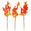 Fantasías Miguel Art.11678 Pick Otoñal Cerezas 18.5cm - 23.5cm 3pz Naranja
