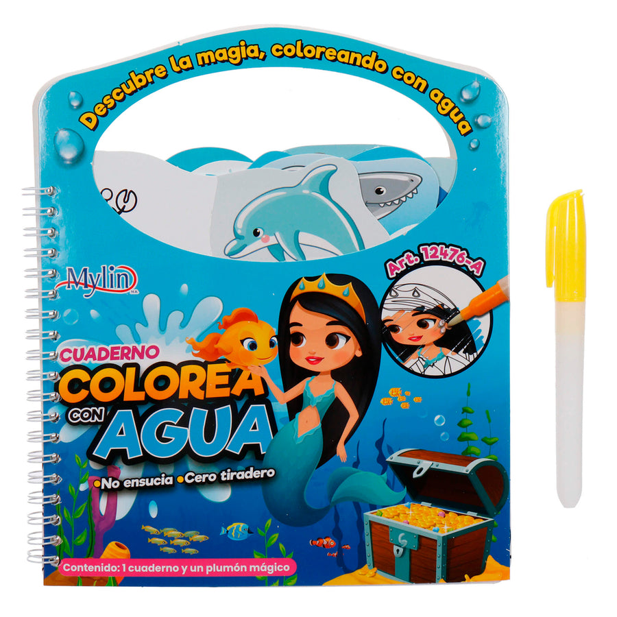 Art.12476 Cuaderno Colorea con Plumón de agua 23x19.5cm 2pz