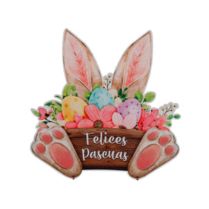 Art.12566 Felices Pascuas 23x23x4.5cm 1pz