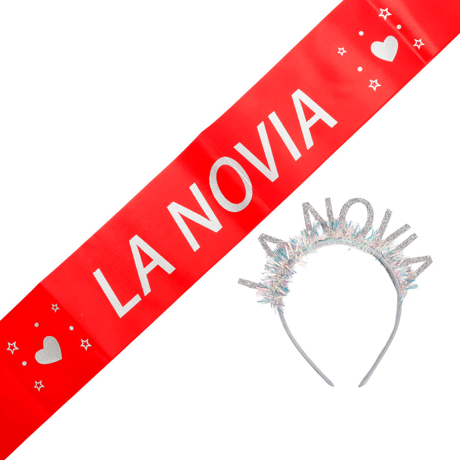 Art.12707 Set Diadema Y Banda La Novia