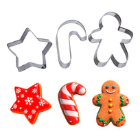 Art.12708 Set cortador Galleta Navidad 9x8x2.5cm    (aprox) 3pz