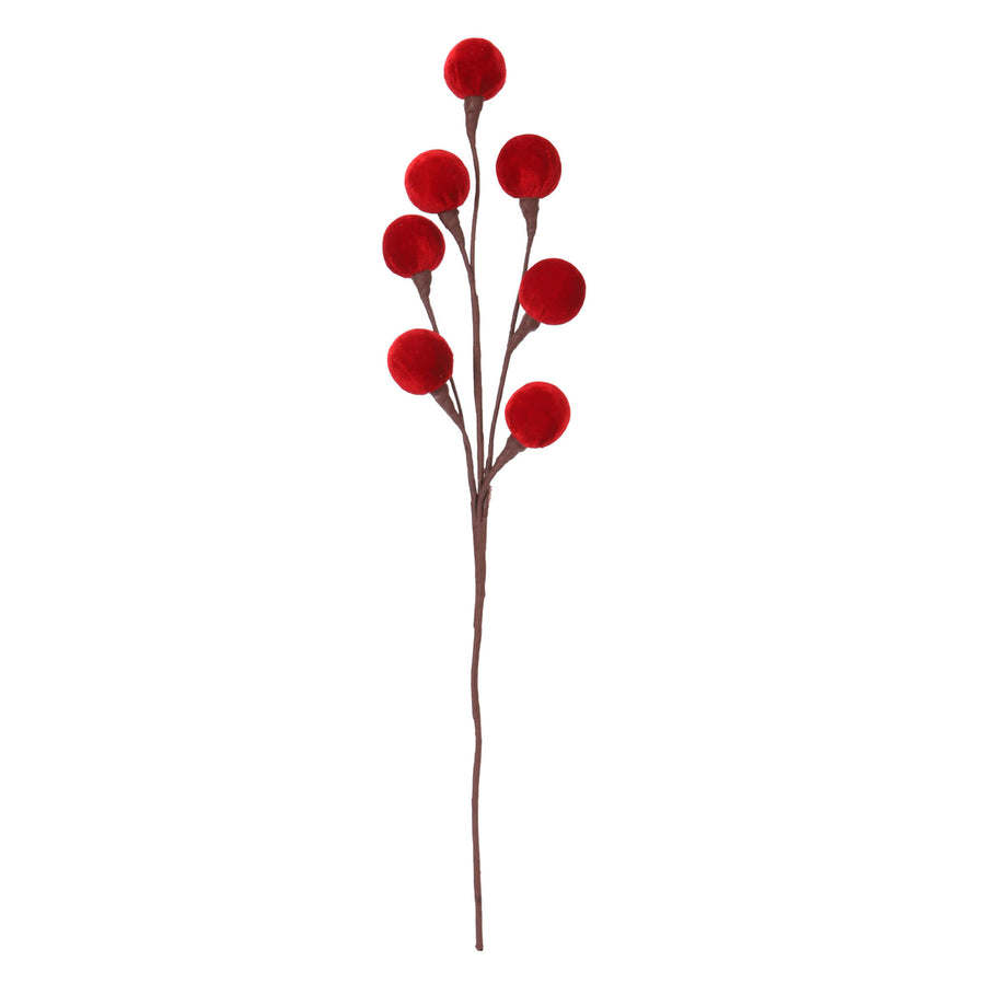 Art.12917 Vara Cerezas Terciopelo 55cm