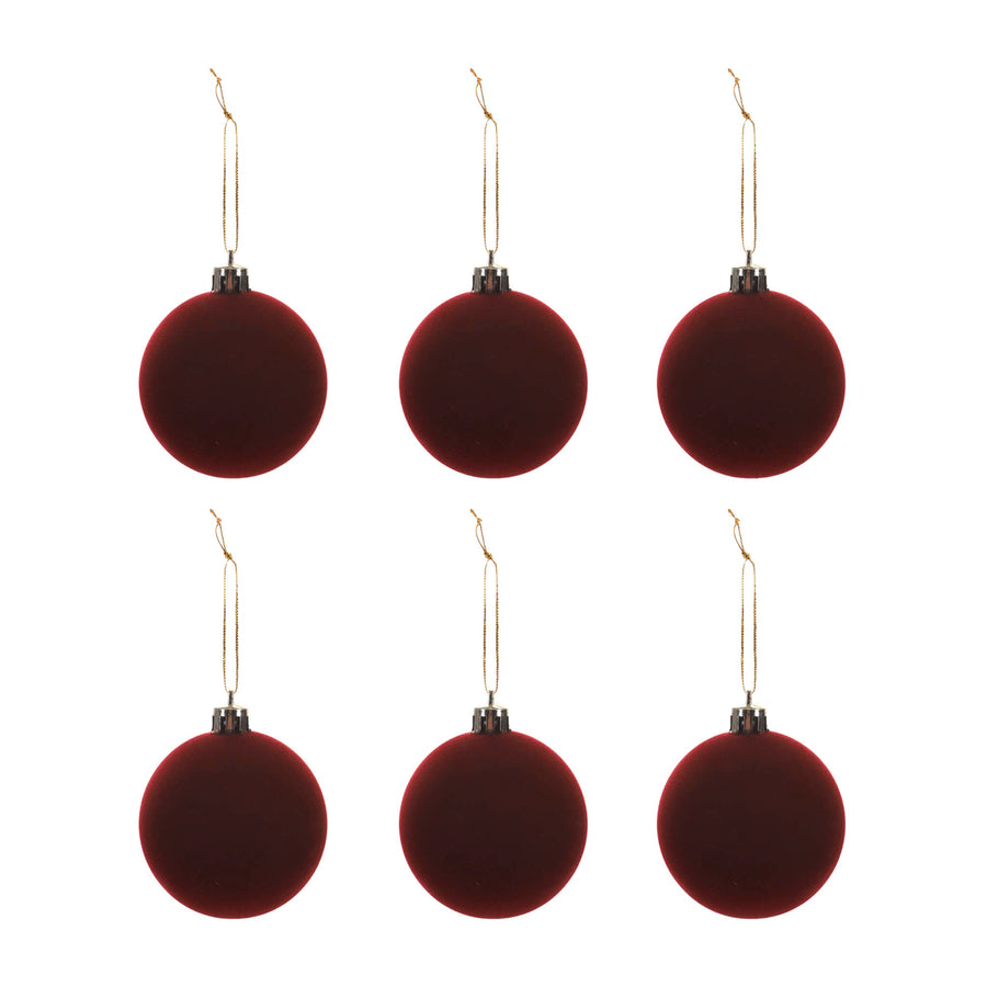 Art.12947 Esfera Terciopelo 6cm C/6pzs