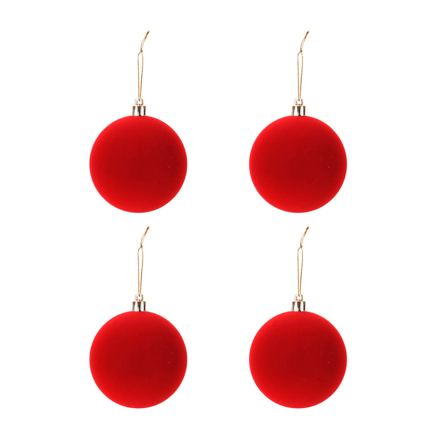 Art.12948 Esfera Terciopelo 8cm C/4pz