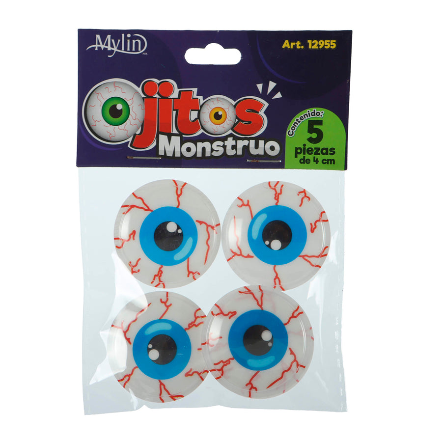 Art.12955 Ojitos Monstruo 4cm 5pz