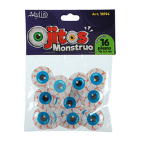 Art.12956 Ojitos Monstruo 2.5cm 16pz