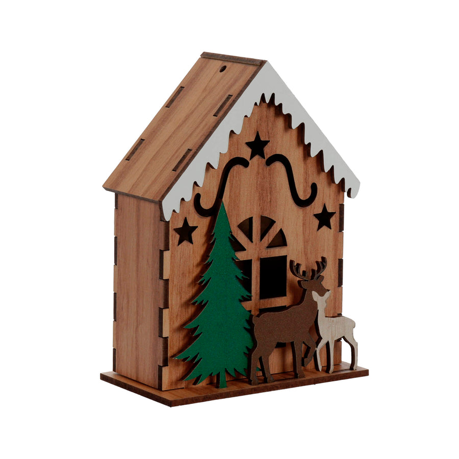 Art.13220 Casita Navidad Figura 12x9x5cm 1pz