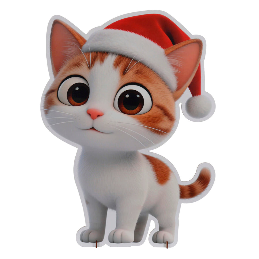 Art.13231 Gato Gorro Navidad 58x43x11cm 1pz