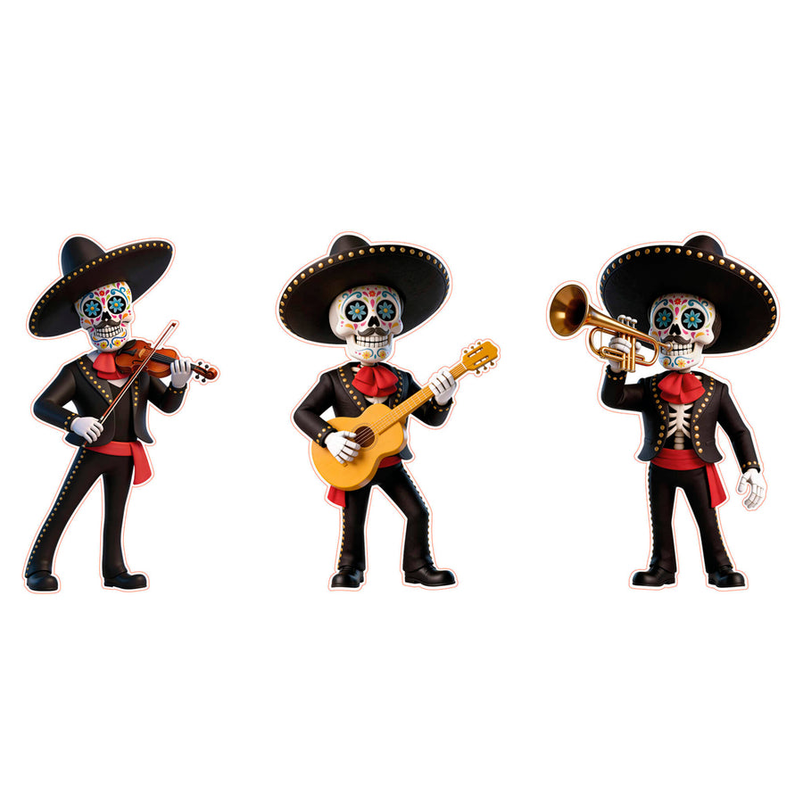 Art.13292 Adorno Mariachis 40x22cm B/3pz