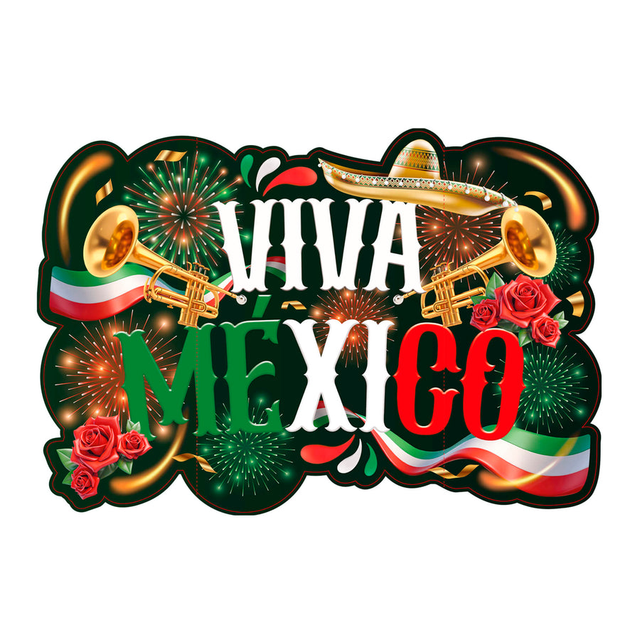 Art.13381 Letrero Viva Mexico 60x88cm