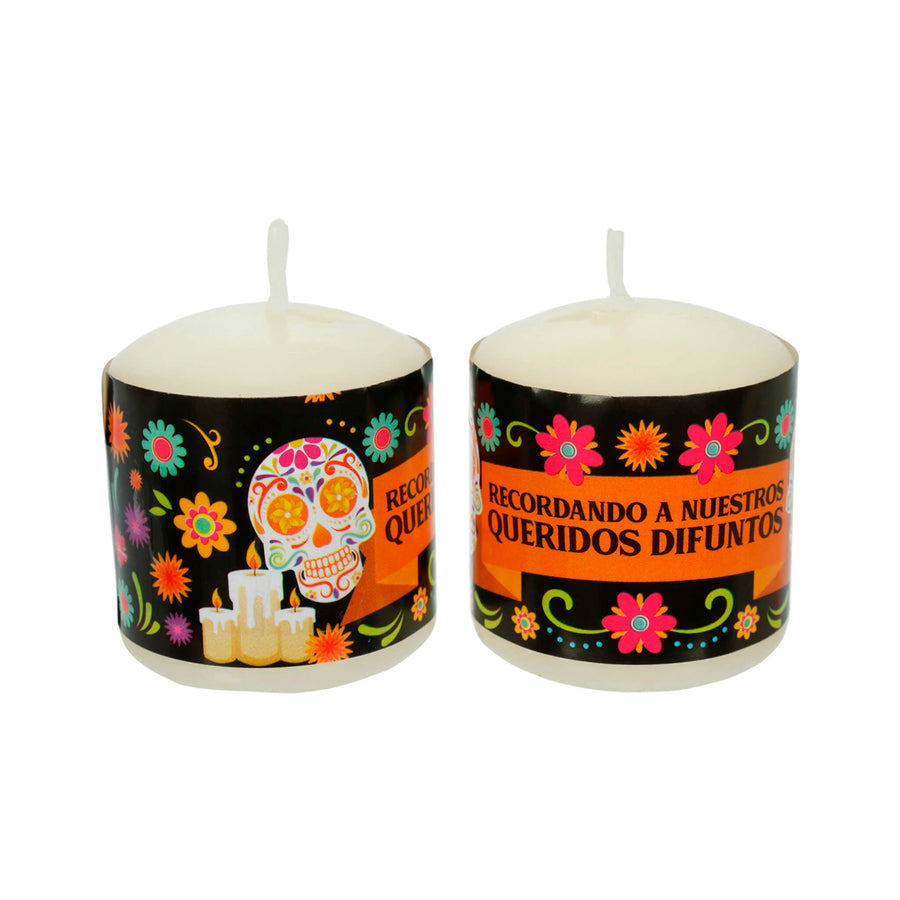 Art.13586 Vela Dia De Muertos 3.8 2PZ
