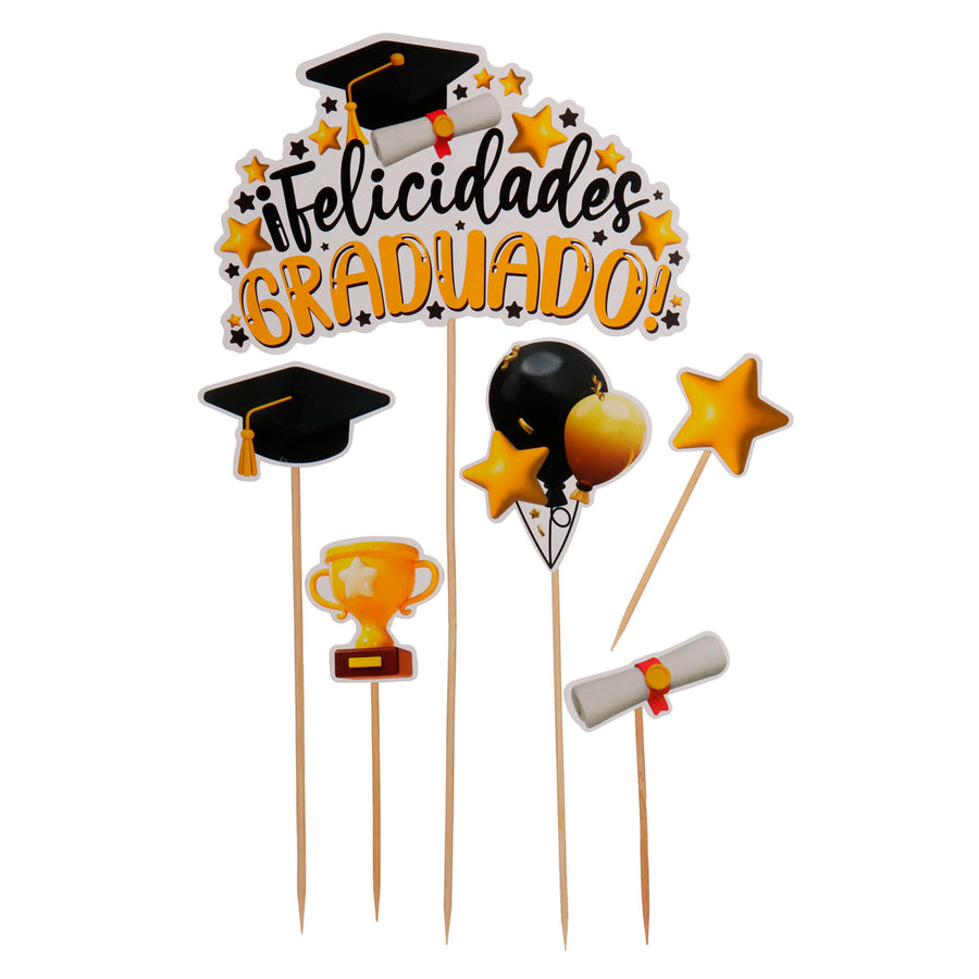 Art.1736 Adorn Pick Mi Graduacion B/6pz