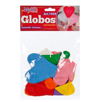 Fantasías Miguel Art.1929 Globo Forma de Corazón 25cm 10pz