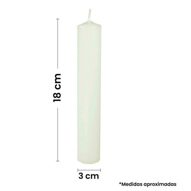 Fantasías Miguel Art.2086 Vela Lisa Con Cabeza 18x3cm 1pz