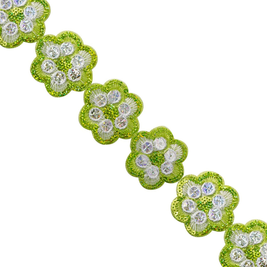 Art.2477 Galón Flores Bordado Con Lentejuela