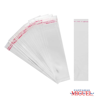 Fantasías Miguel Art.2500 Bolsa Celofán con Sello Adhesivo 12x3.5+3cm 100pz