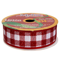 Art.2737 Listón a Cuadros Diamantado 3.8cm 9.14m  1pz