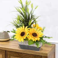 Art.2758 Planta Plástico Con Flor X4 39cm 1pz