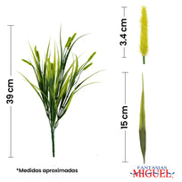 Art.2758 Planta Plástico Con Flor X4 39cm 1pz