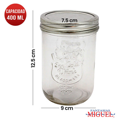 Fantasías Miguel Art.2958 Frasco Grabado aprox 400ml 12.5x9cm 1pz
