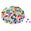 Fantasías Miguel Art.3028 Cuenta Facetada 6mm 100pz Multi-Color