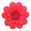 Fantasías Miguel Art.3322 Flor De Fomi Textura 24.5cm 1pz Rojo