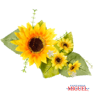 Fantasías Miguel Art.3792 Ramo Fino De Girasoles X10 40cm 1pz