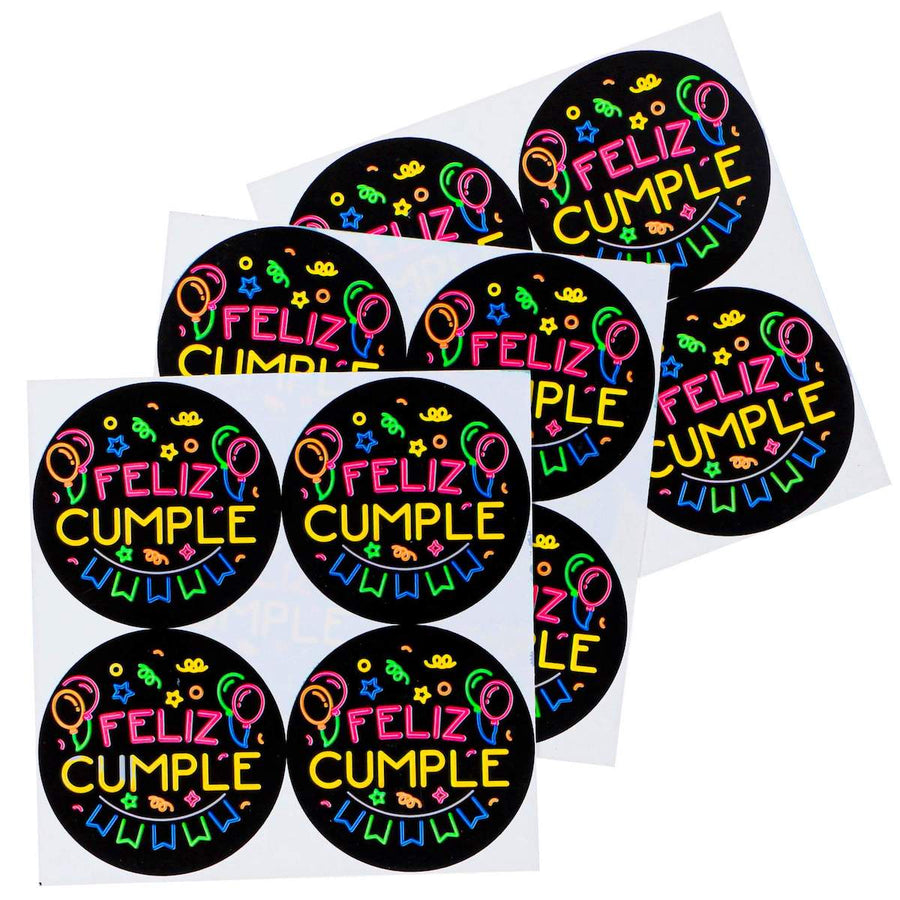 Art.4504 Calc Cumple Neon 4.5cm P/12pz