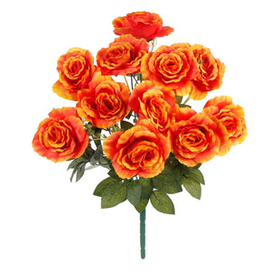 Art.4641 Ramo De Rosas Abiertas X11 Flores con Follaje