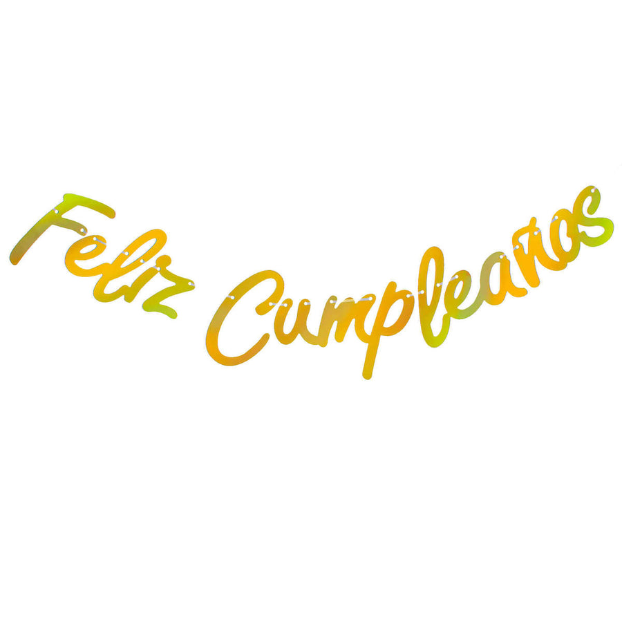 Art.4642 Banderín Metalizado Feliz Cumpleaños
