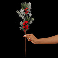Art.5022 Vara Pino Nevado Con Cerezas 48cm 1pz